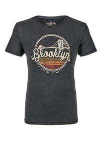 Серая хлопковая футболка Jack & Jones