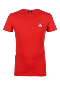 Хлопковая футболка с круглым вырезом Diesel