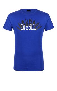 Хлопковая футболка с короткими рукавами Diesel