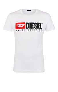 Хлопковая футболка с короткими рукавами Diesel