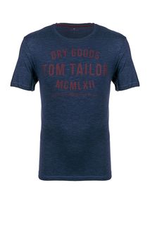 Хлопковая футболка с принтом Tom Tailor