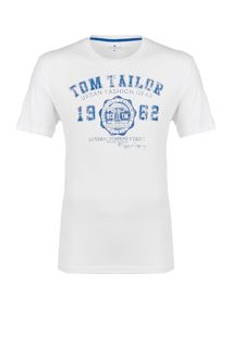 Хлопковая футболка с принтом Tom Tailor