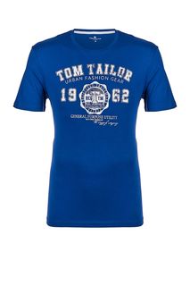 Хлопковая футболка с принтом Tom Tailor