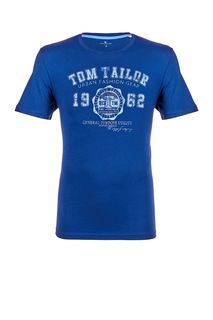 Хлопковая футболка с принтом Tom Tailor