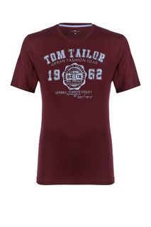 Хлопковая футболка с принтом Tom Tailor
