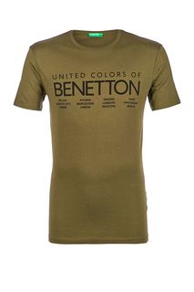 Футболка из хлопка с логотипом бренда United Colors of Benetton