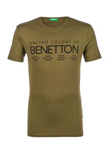 Футболка из хлопка с логотипом бренда United Colors of Benetton
