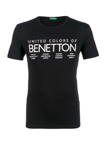 Футболка из хлопка с логотипом бренда United Colors of Benetton