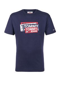 Хлопковая футболка с принтом Tommy Jeans