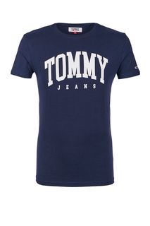 Хлопковая футболка с принтом Tommy Jeans