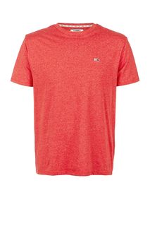 Красная хлопковая футболка Tommy Jeans