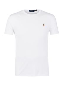 Белая хлопковая футболка Polo Ralph Lauren