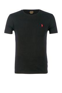 Черная хлопковая футболка Polo Ralph Lauren