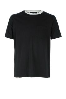 Черная хлопковая футболка с карманом Replay