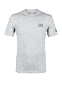 Серая хлопковая футболка с нашивками Armani Exchange