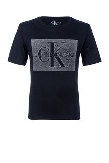 Футболка из хлопка с логотипом бренда Calvin Klein Jeans