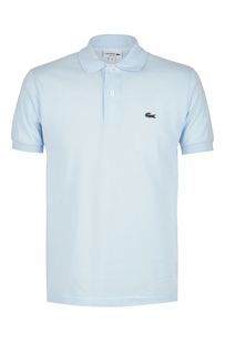 Футболка поло голубого цвета с короткими рукавами Lacoste
