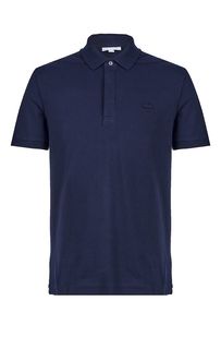 Синяя хлопковая футболка поло Lacoste