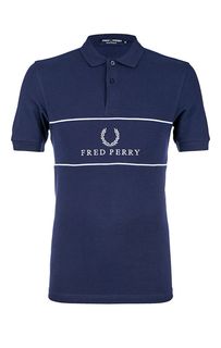 Хлопковая футболка поло с логотипом бренда Fred Perry