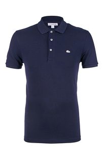 Синяя хлопковая футболка поло Lacoste