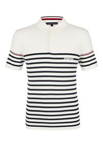 Трикотажная футболка поло в полоску Tommy Hilfiger