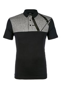Хлопковая футболка поло с принтом Armani Exchange