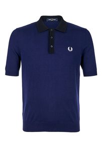 Синяя хлопковая футболка поло Fred Perry