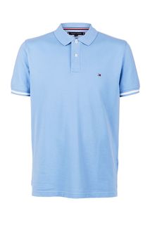 Хлопковая футболка поло синего цвета Tommy Hilfiger