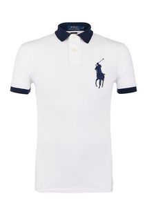 Хлопковая футболка поло белого цвета Polo Ralph Lauren
