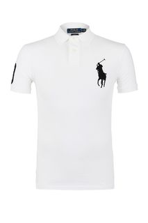 Хлопковая футболка поло белого цвета Polo Ralph Lauren