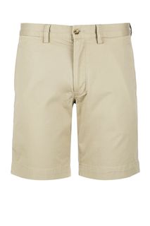 Бежевые шорты из хлопка с низкой посадкой Polo Ralph Lauren