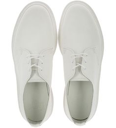 Ботинки из натуральной кожи белого цвета Dr. Martens