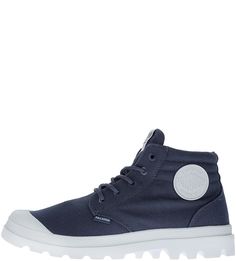 Синие текстильные ботинки на шнуровке Blanc Lite Low Cuff Palladium