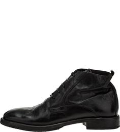 Черные ботинки из натуральной кожи Moma