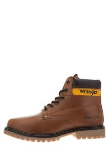 Утепленные коричневые ботинки из натуральной кожи Wrangler