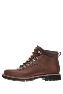 Коричневые кожаные ботинки с мембраной Gore-Tex® Clarks