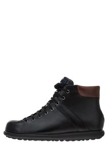 Черные кожаные ботинки с вкладной стелькой Camper