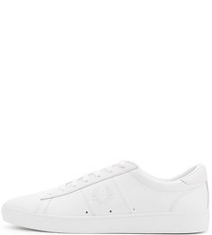 Белые кожаные кеды Fred Perry