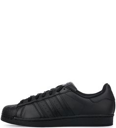 Кожаные кеды черного цвета Superstar Adidas Originals