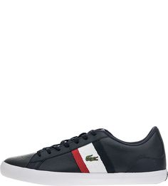 Темно-синие кеды из зерненой кожи Lacoste