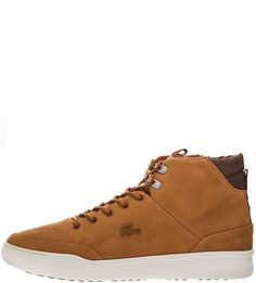 Высокие демисезонные кеды из нубука Explorateur Classic Lacoste
