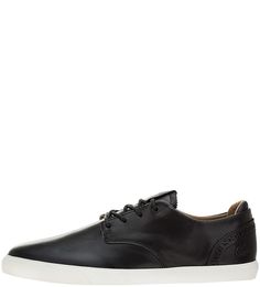 Черные кожаные кеды Esparre Club Lacoste