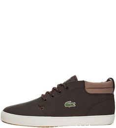 Коричневые кожаные кеды с водоотталкивающей пропиткой Ampthill Terra Lacoste