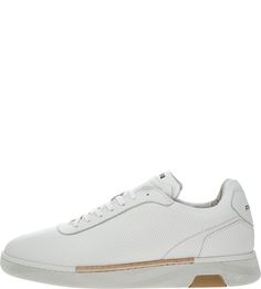 Белые кожаные кеды с перфорацией Rehab Footwear