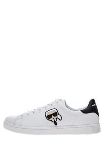 Белые кожаные кеды Karl Lagerfeld