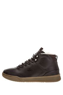 Зимние кожаные кеды коричневого цвета Explorateur Thermo Lacoste