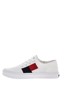 Текстильные кеды белого цвета Tommy Hilfiger