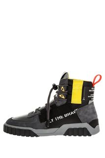 Кожаные кеды с контрастными вставками Diesel
