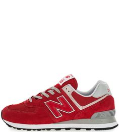 Красные замшевые кроссовки New Balance