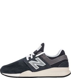 Синие кроссовки из нубука с текстильными вставками 247 New Balance